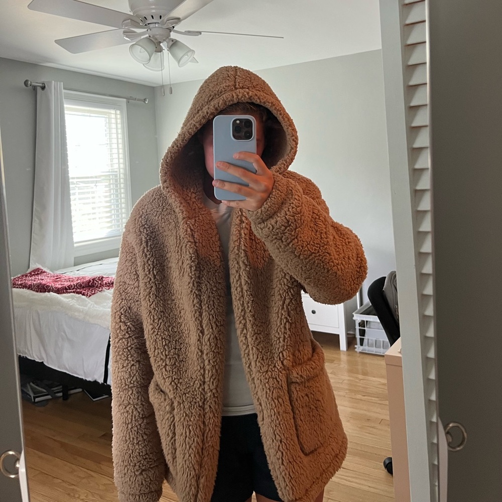Hollister teddy bear jacket